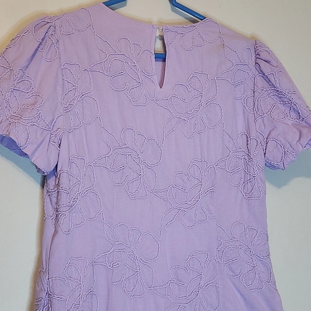 J. Crew Lavender Mini Dress with Puff Sleeves - Picture 11 of 14